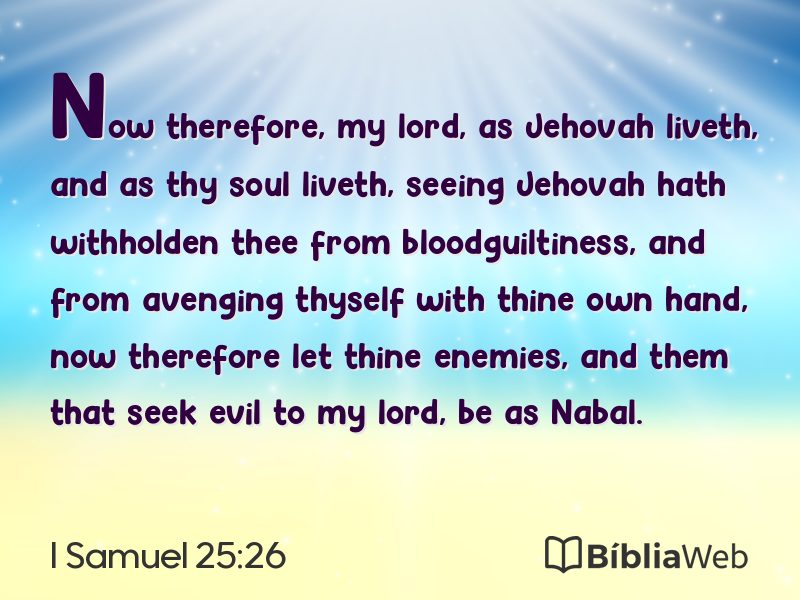 I Samuel 25:26 em imagem para compartilhar
