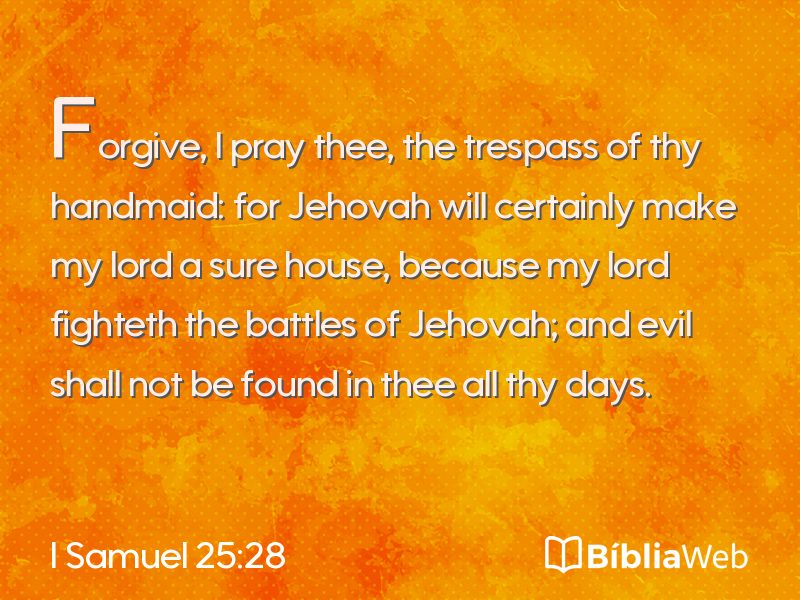 I Samuel 25:28 em imagem para compartilhar