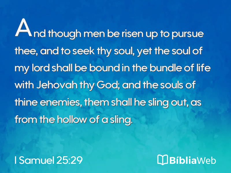 I Samuel 25:29 em imagem para compartilhar