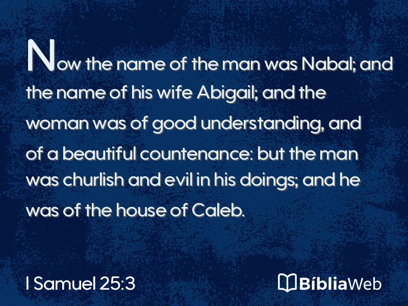 I Samuel 25:3 em imagem para compartilhar