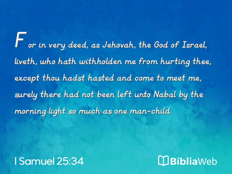 I Samuel 25:34 em imagem para compartilhar