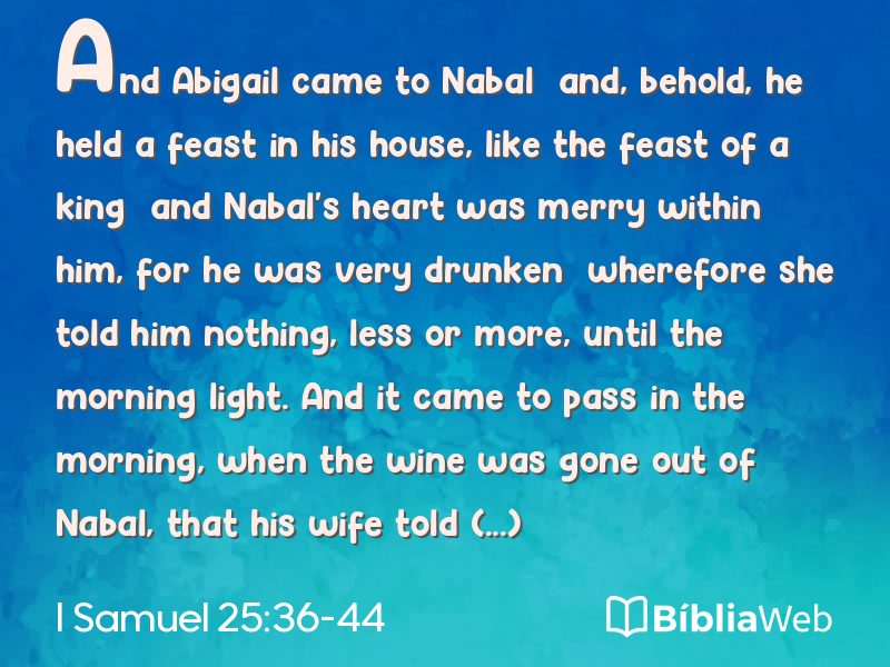 I Samuel 25:36-44 em imagem para compartilhar