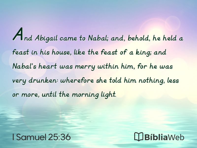 I Samuel 25:36 em imagem para compartilhar