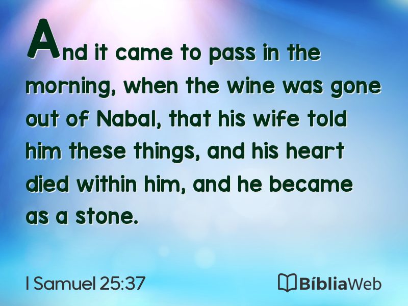 I Samuel 25:37 em imagem para compartilhar