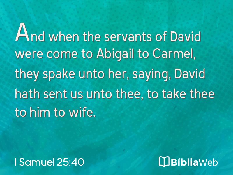 I Samuel 25:40 em imagem para compartilhar