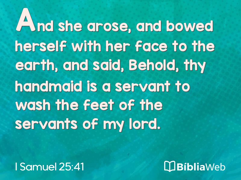 I Samuel 25:41 em imagem para compartilhar