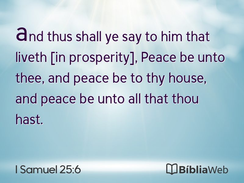 I Samuel 25:6 em imagem para compartilhar