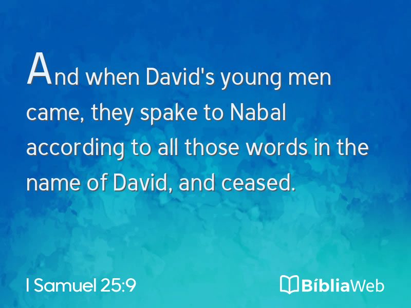 I Samuel 25:9 em imagem para compartilhar