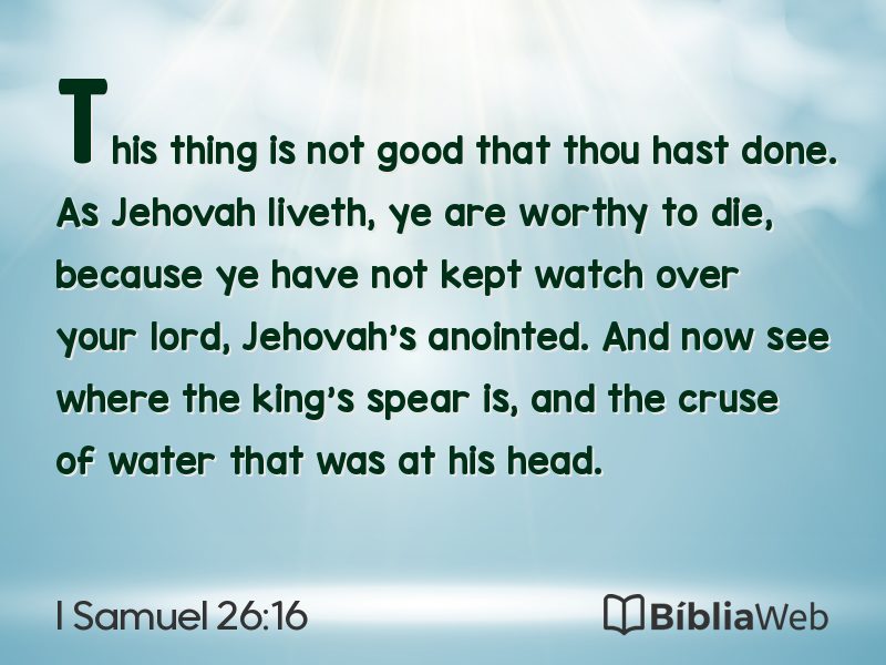 I Samuel 26:16 em imagem para compartilhar