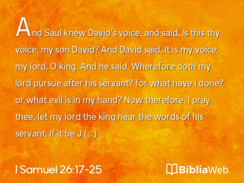 I Samuel 26:17-25 em imagem para compartilhar