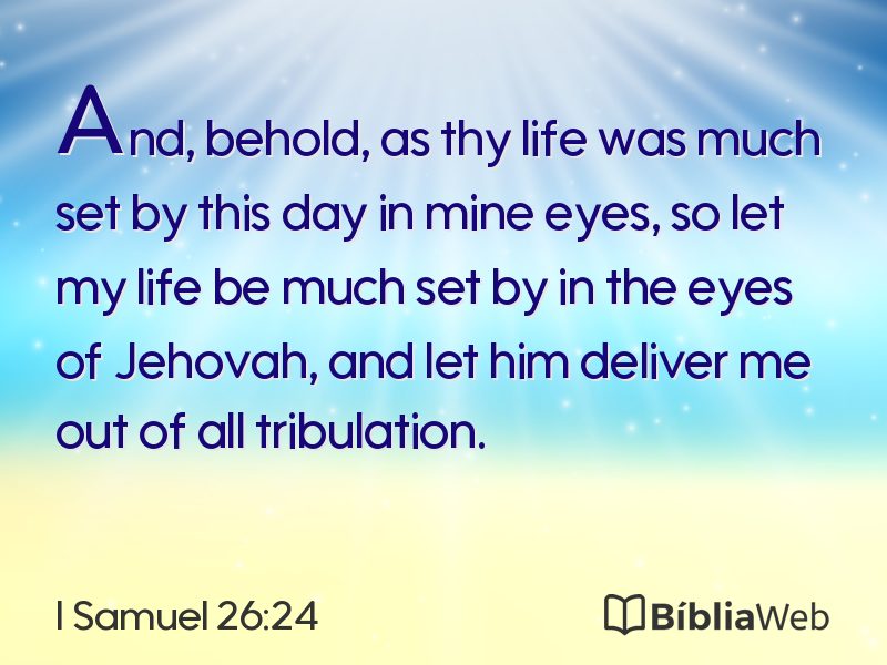 I Samuel 26:24 em imagem para compartilhar