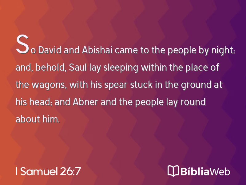 I Samuel 26:7 em imagem para compartilhar