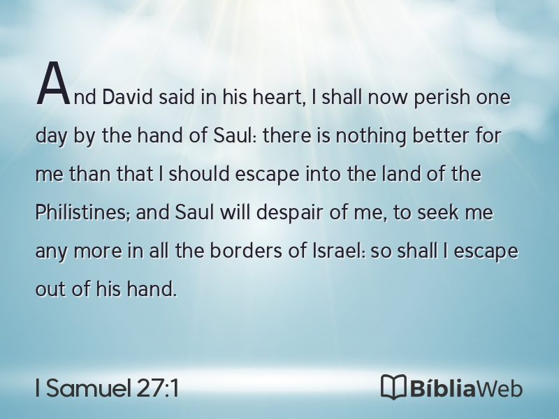 I Samuel 27:1 em imagem para compartilhar