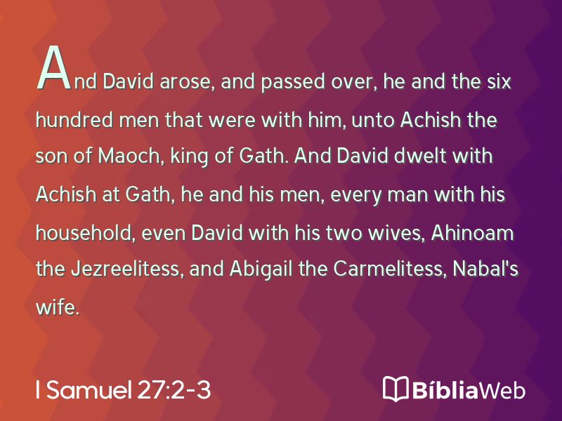I Samuel 27:2-3 em imagem para compartilhar