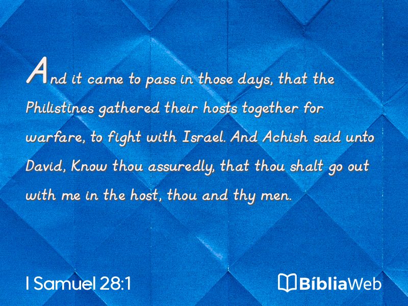 I Samuel 28:1 em imagem para compartilhar