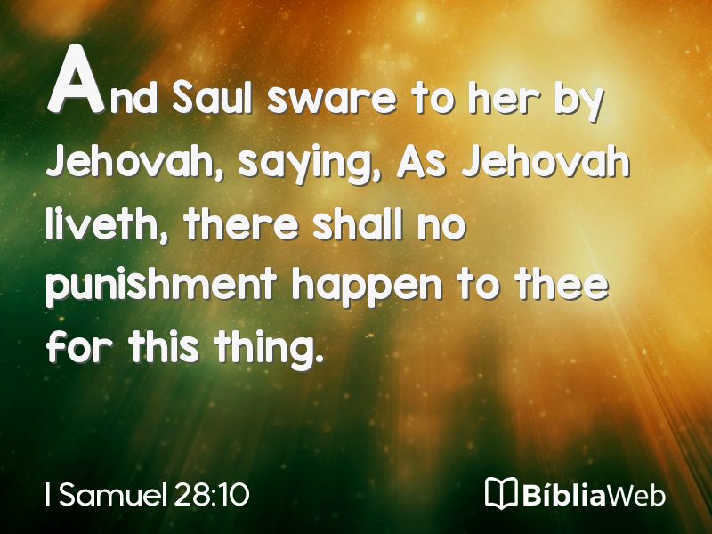 I Samuel 28:10 em imagem para compartilhar