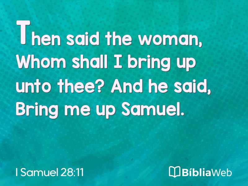 I Samuel 28:11 em imagem para compartilhar