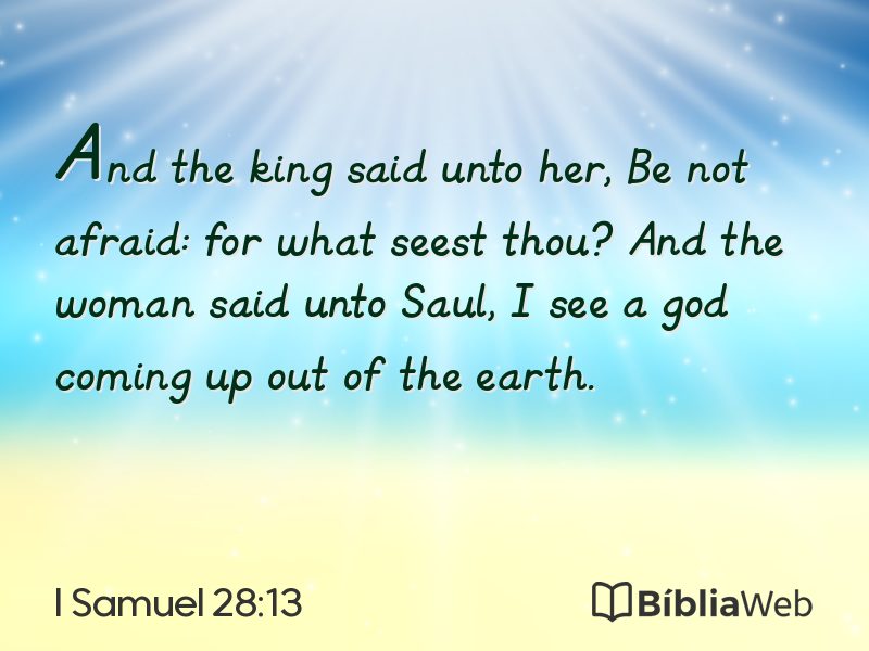 I Samuel 28:13 em imagem para compartilhar