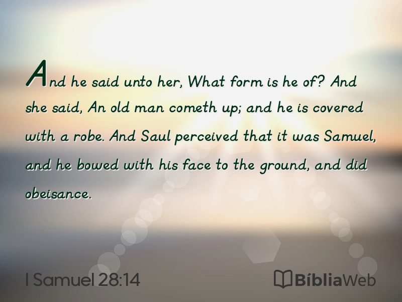 I Samuel 28:14 em imagem para compartilhar