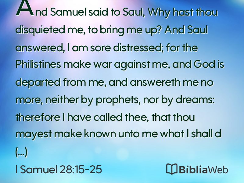 I Samuel 28:15-25 em imagem para compartilhar