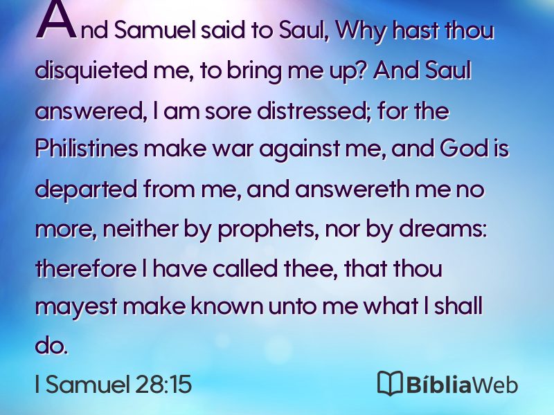 I Samuel 28:15 em imagem para compartilhar