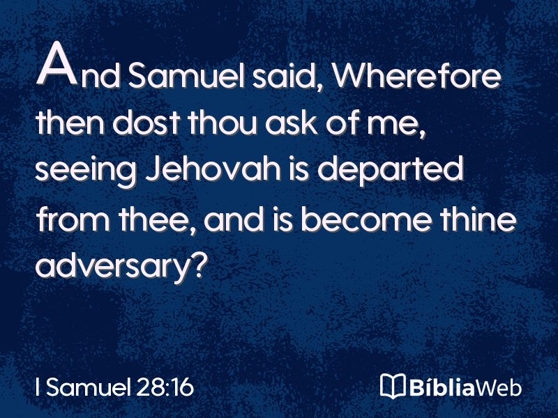 I Samuel 28:16 em imagem para compartilhar