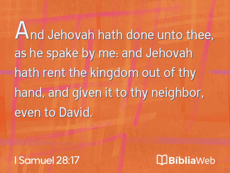 I Samuel 28:17 em imagem para compartilhar