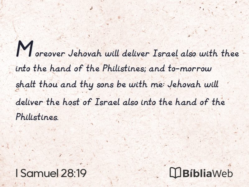 I Samuel 28:19 em imagem para compartilhar