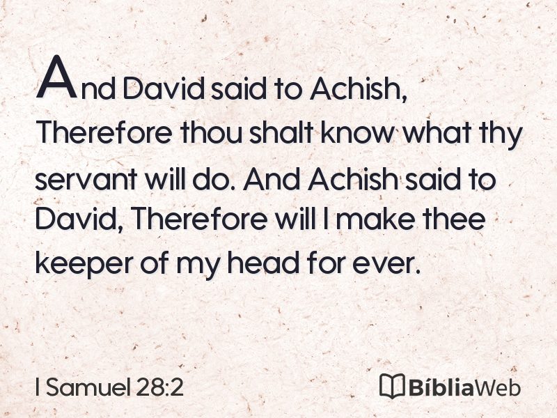 I Samuel 28:2 em imagem para compartilhar