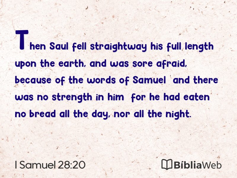 I Samuel 28:20 em imagem para compartilhar