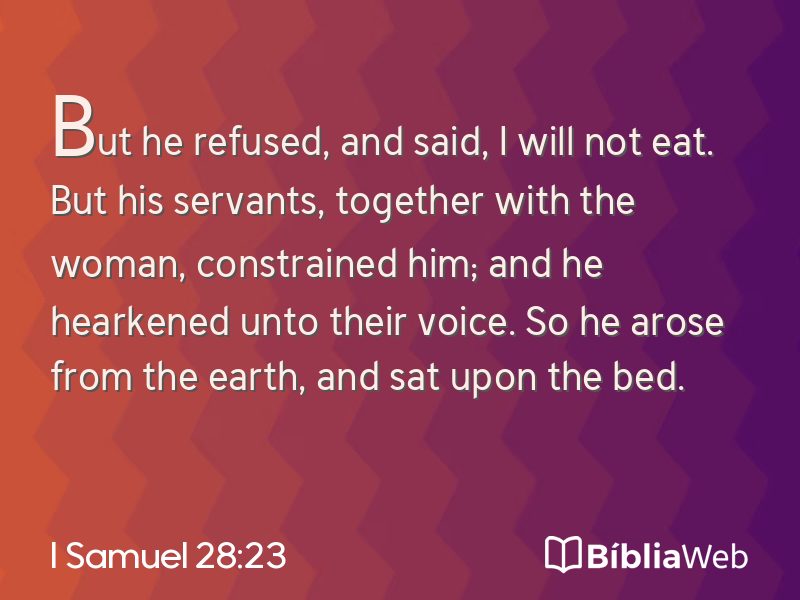 I Samuel 28:23 em imagem para compartilhar
