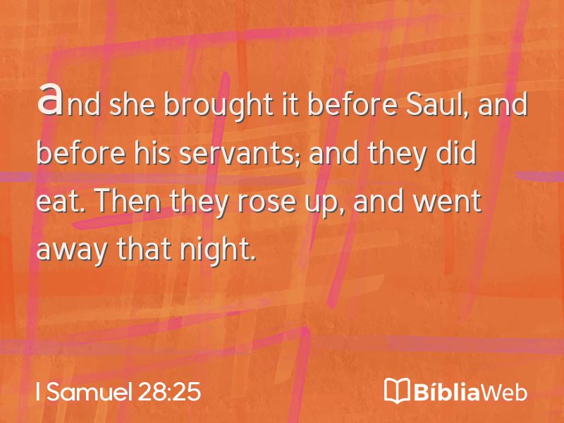 I Samuel 28:25 em imagem para compartilhar