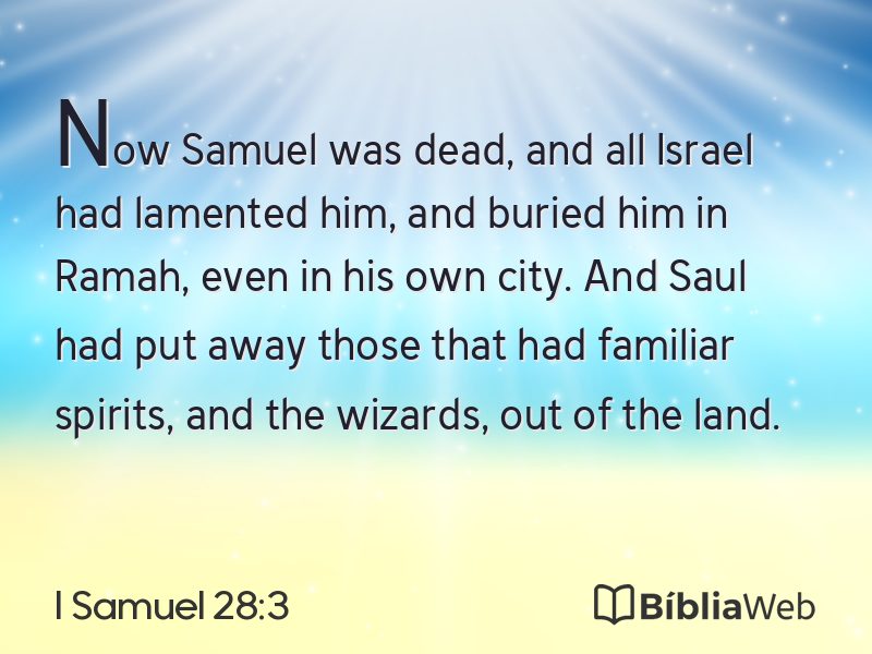 I Samuel 28:3 em imagem para compartilhar