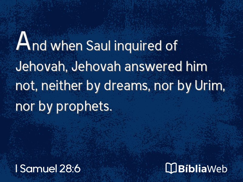 I Samuel 28:6 em imagem para compartilhar