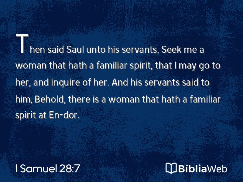 I Samuel 28:7 em imagem para compartilhar
