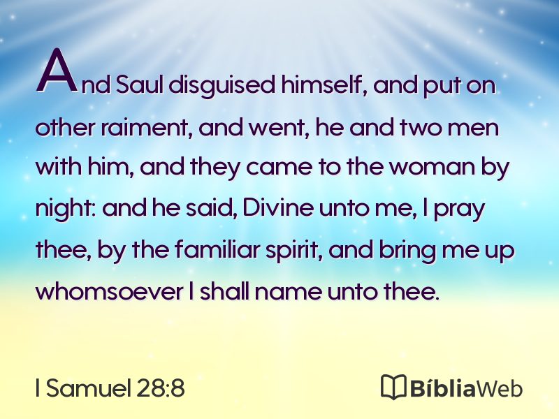 I Samuel 28:8 em imagem para compartilhar