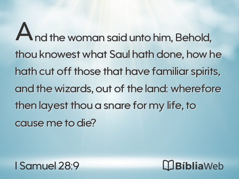 I Samuel 28:9 em imagem para compartilhar