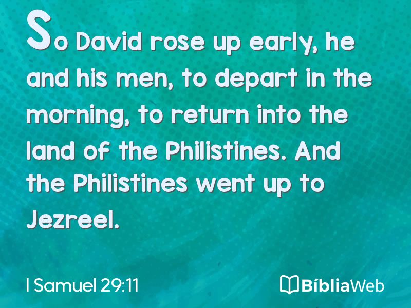 I Samuel 29:11 em imagem para compartilhar