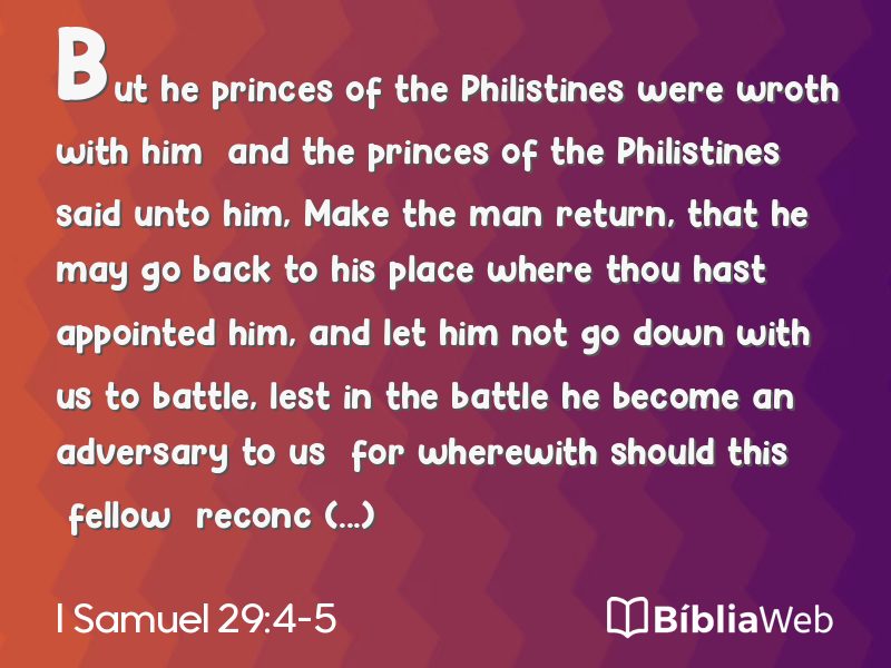 I Samuel 29:4-5 em imagem para compartilhar