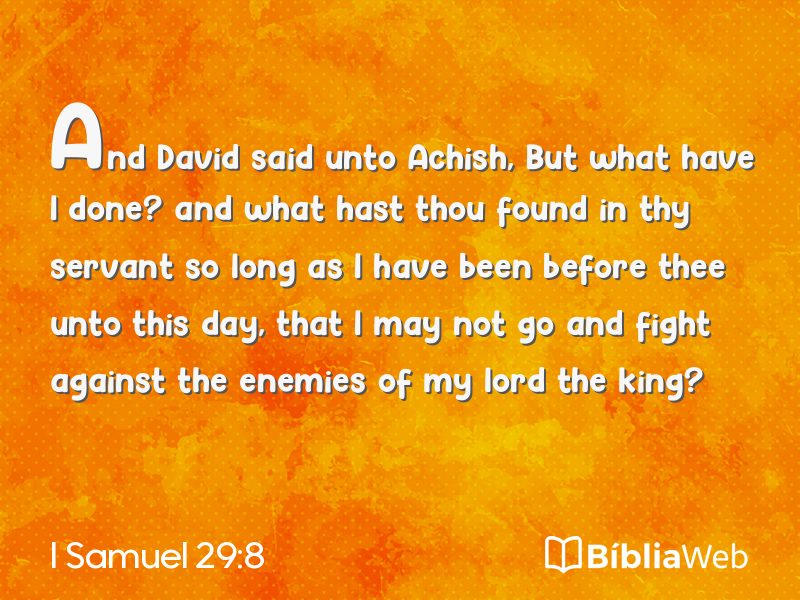I Samuel 29:8 em imagem para compartilhar