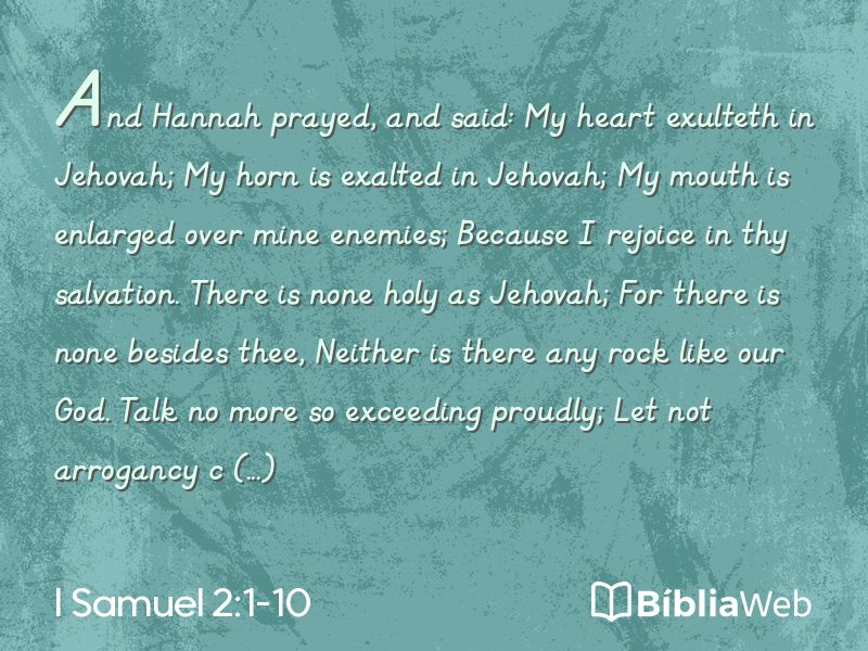 I Samuel 2:1-10 em imagem para compartilhar