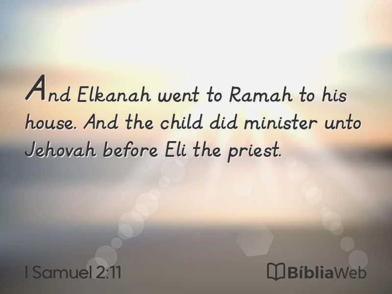 I Samuel 2:11 em imagem para compartilhar