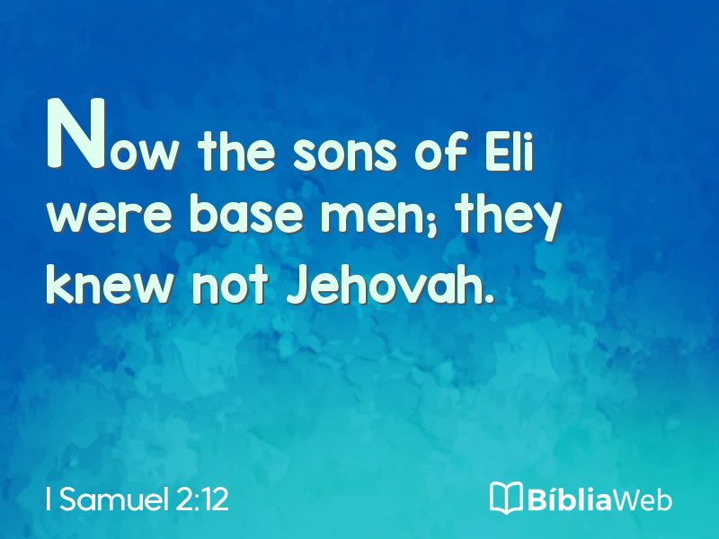 I Samuel 2:12 em imagem para compartilhar
