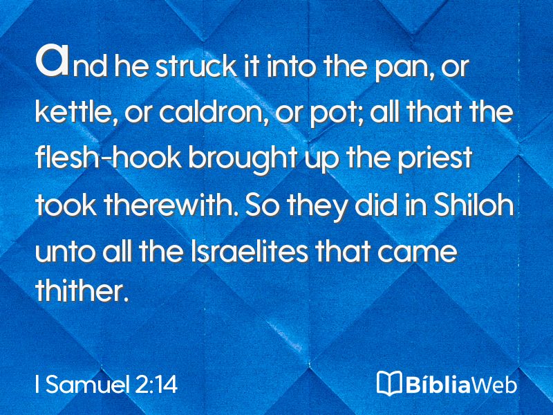 I Samuel 2:14 em imagem para compartilhar
