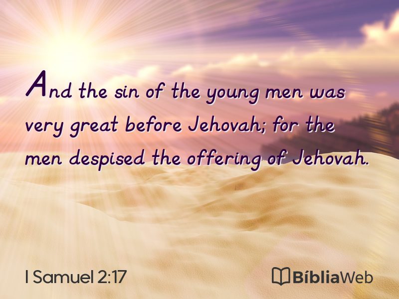 I Samuel 2:17 em imagem para compartilhar