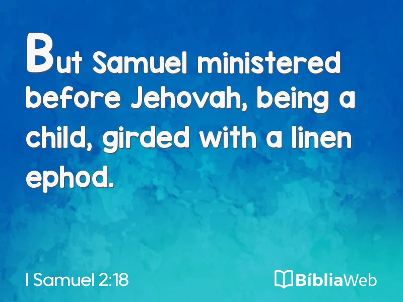 I Samuel 2:18 em imagem para compartilhar