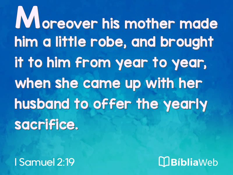 I Samuel 2:19 em imagem para compartilhar