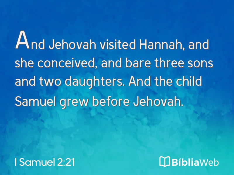 I Samuel 2:21 em imagem para compartilhar