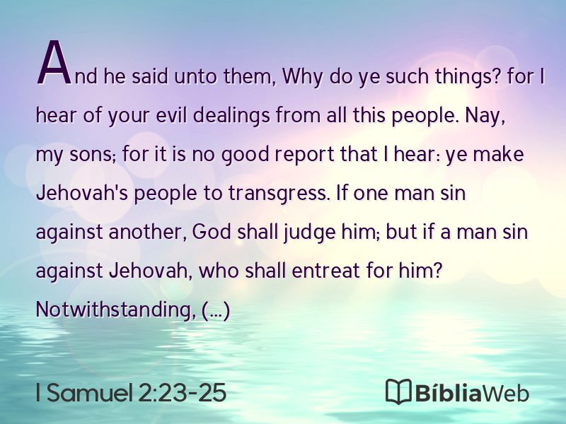 I Samuel 2:23-25 em imagem para compartilhar