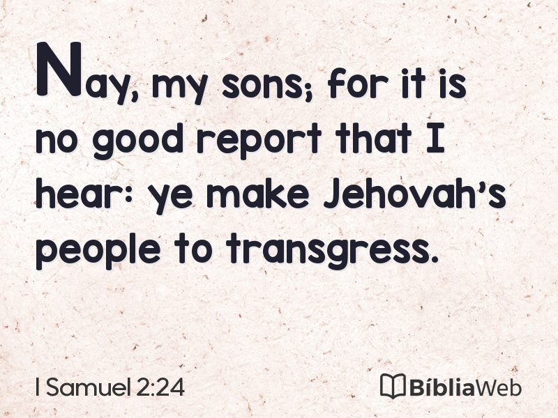 I Samuel 2:24 em imagem para compartilhar
